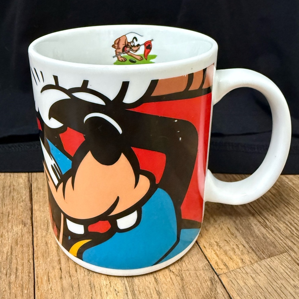Disney Goofy Vintage Coffee Mug Silver Phoenix Linyi China Golf Pluto